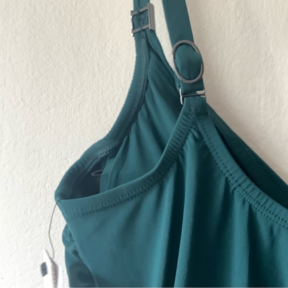 New NWT Amoressa by Miraclesuit Oil Slick Getty One-Piece Swimsuit Forest Green - Picture 9 of 17